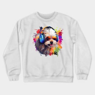 Colorful Cute puppies Crewneck Sweatshirt